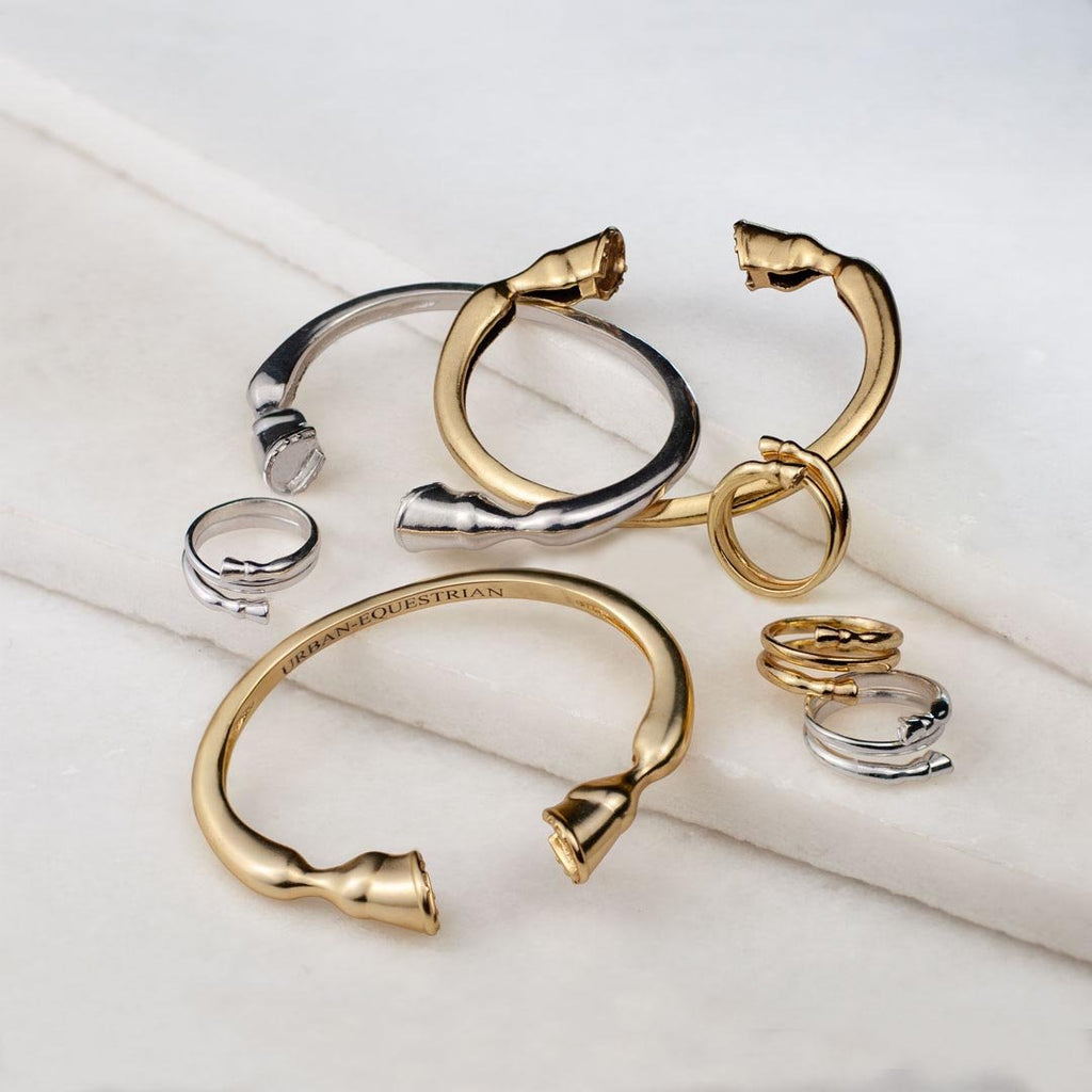 Cavallo - Moissanite Horseshoe Earring in Sterling Silver