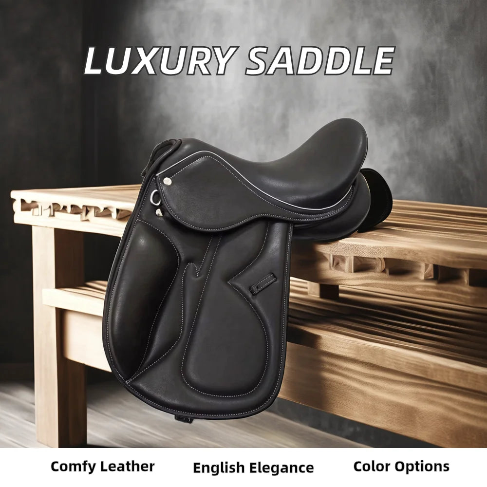 Custom Made English Leather Saddles Suitable For Equestrian Supply Stores And Suitable For Resale By Horse Riding Supply Stores
