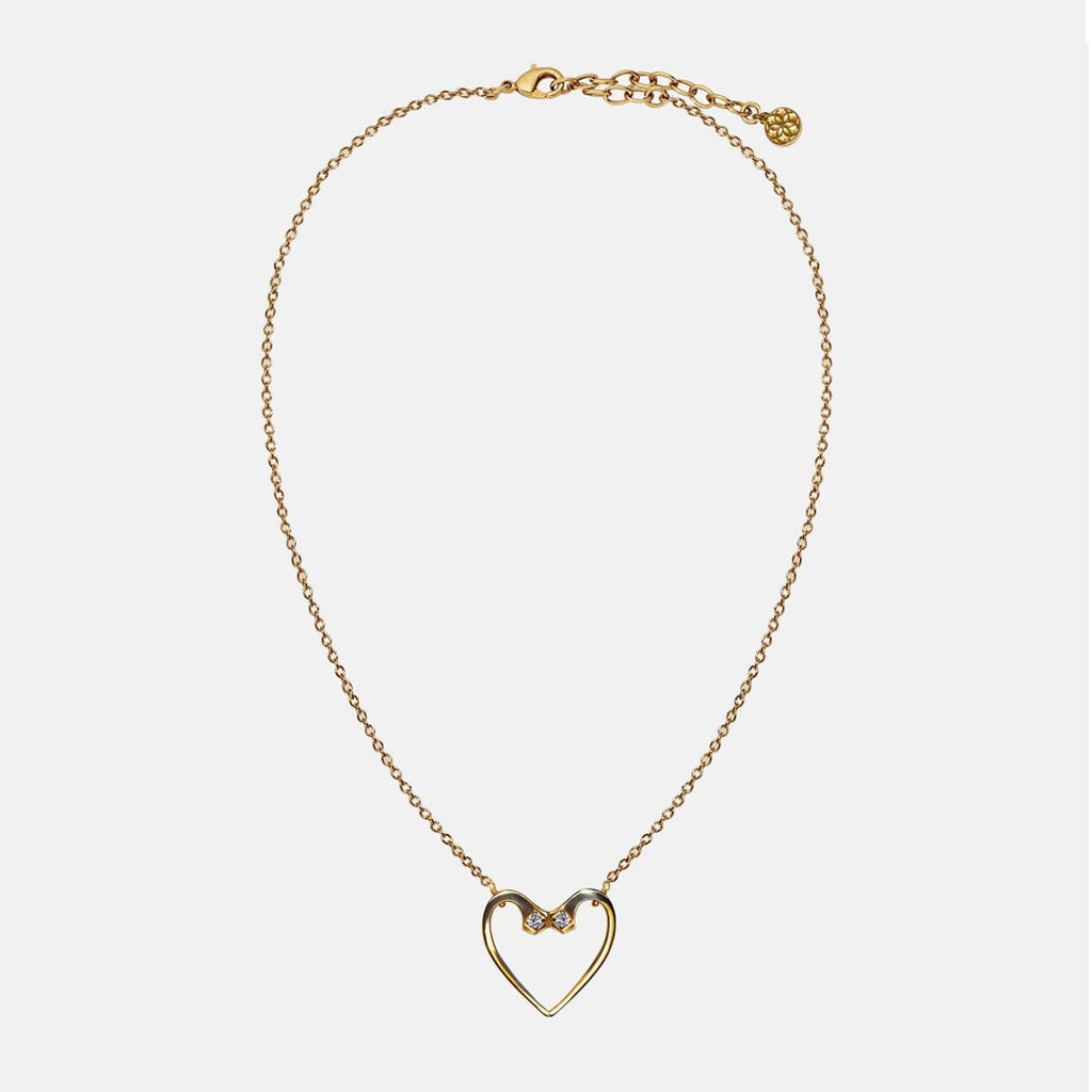 Charmed - Mossanite Equestrian Horseshoe Nail Head Necklace in Gold