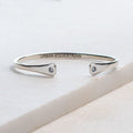 Charmed - Horseshoe Nail Moissanite Stone Bracelet in Silver