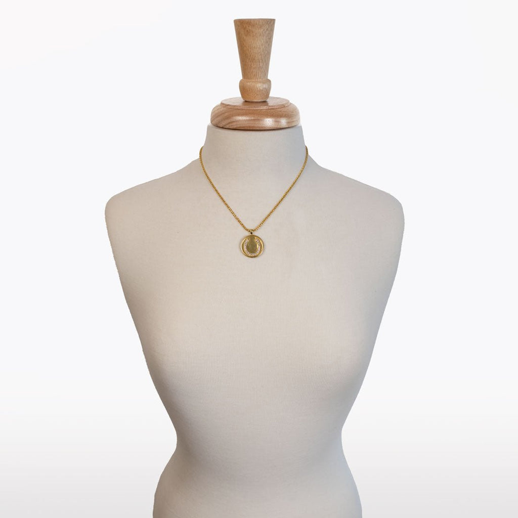 Chauncy Pave Equestrian Horseshoe Necklace in Gold