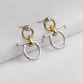 Chelsea - Horse Bit Equestrian Earring Two Tone