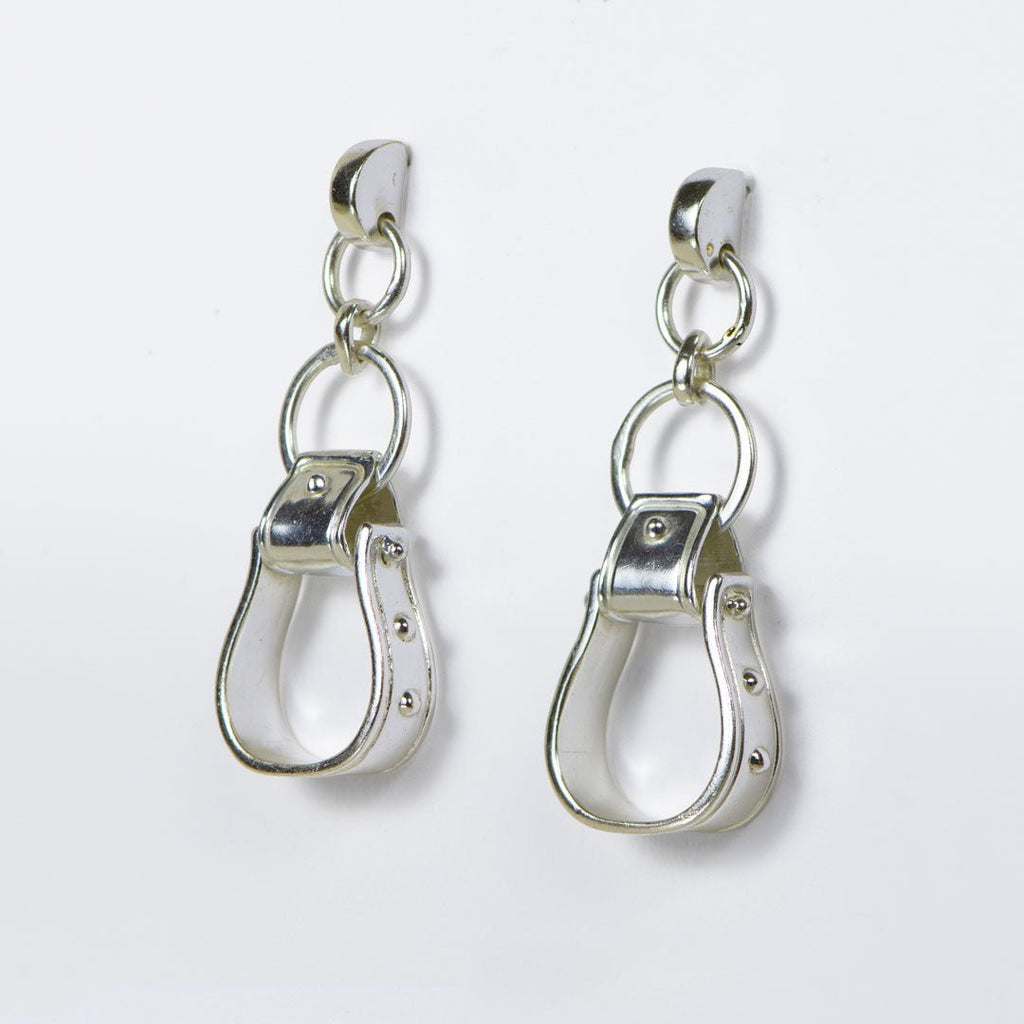 Cheyenne - Double Western Stirrup Necklace in Silver