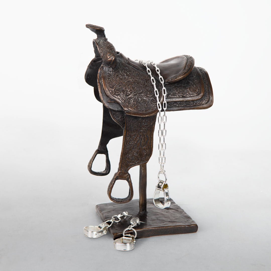 Cheyenne - Western Riding Stirrup Earring in Silver