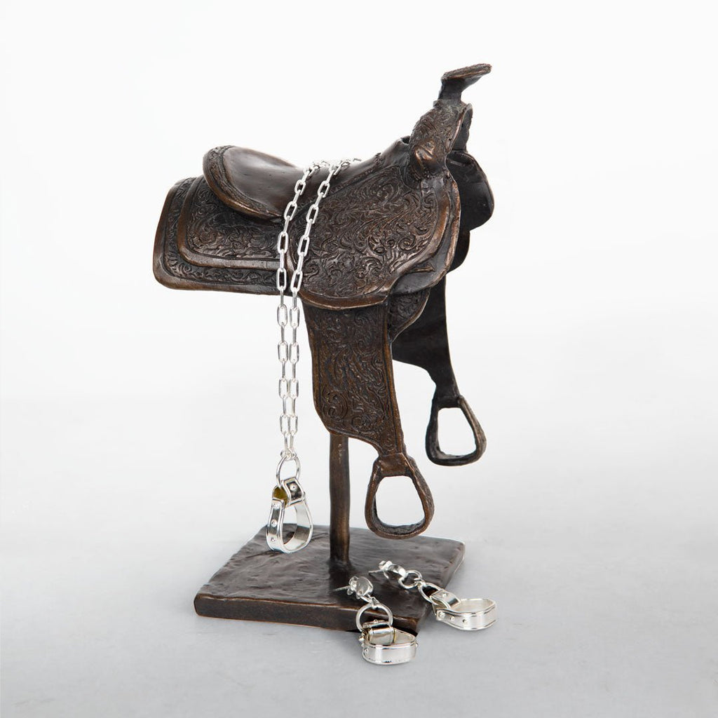 Cheyenne - Single Western Stirrup Necklace in Silver