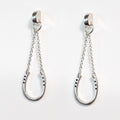 Classique - Horseshoe Chain Earring Sterling Silver Horseshoe Earring