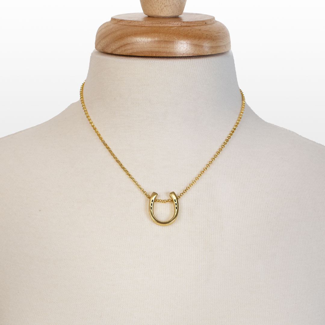 Classique - Equestrian Horseshoe Necklace in Gold