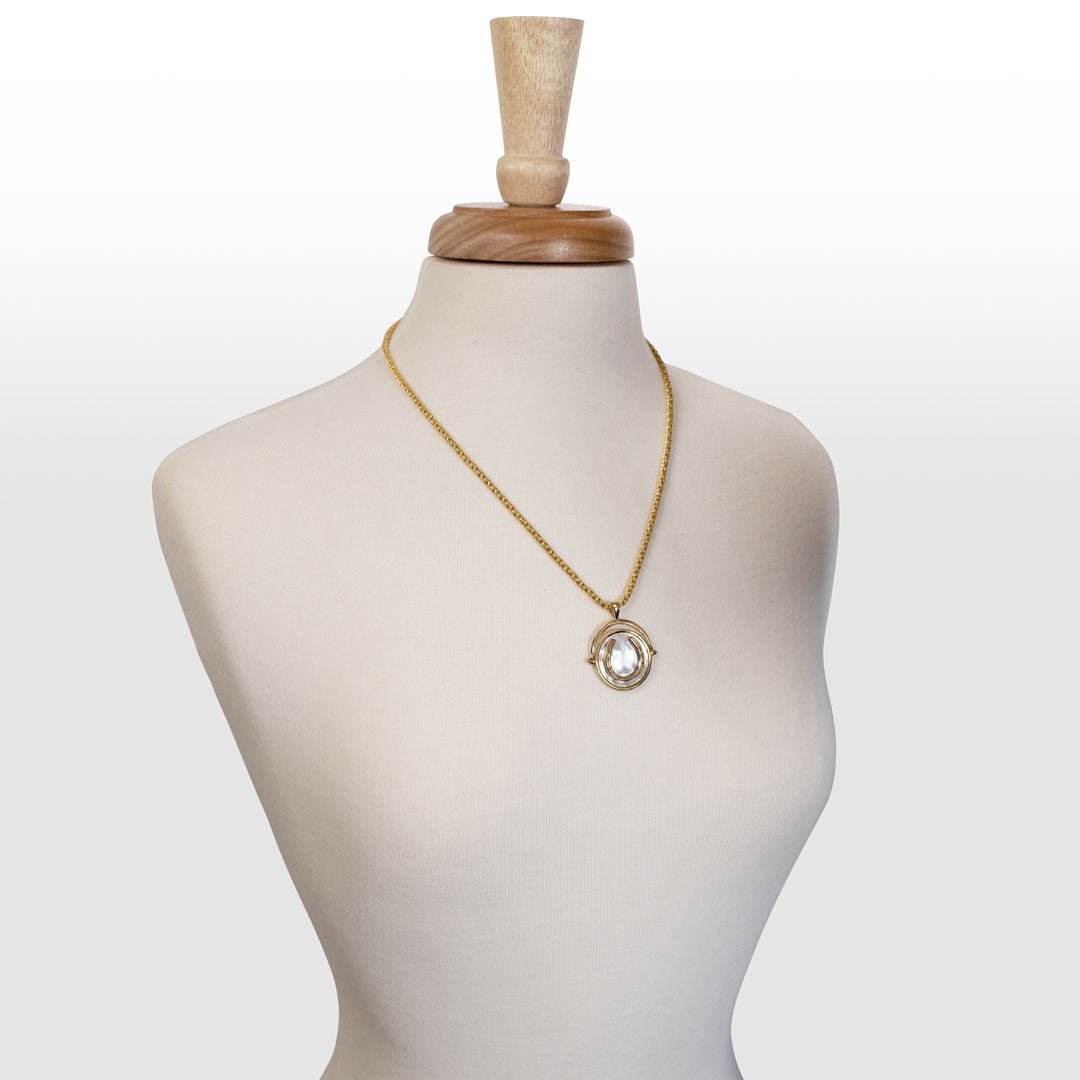 Cody - Two Tone Crown Coin Horseshoe Necklace
