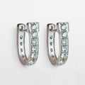 Colton - Diamond Cut Horseshoe Coin Earring in Silver