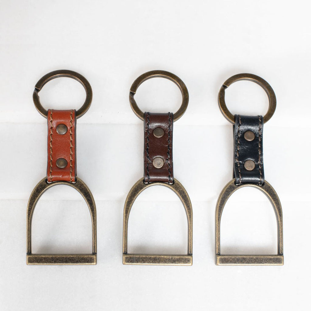 Conroy - Horse Stirrup Keychain in Cognac