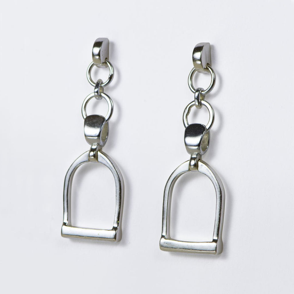 Cortina - Cuban Chain Horse Stirrup Bracelet in Silver