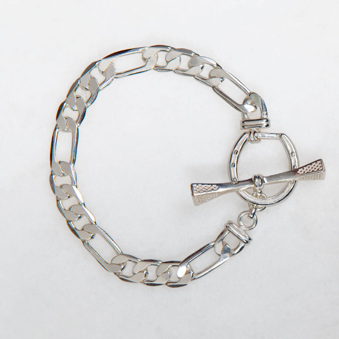 Cortina - Cuban Chain Horseshoe Necklace in Silver