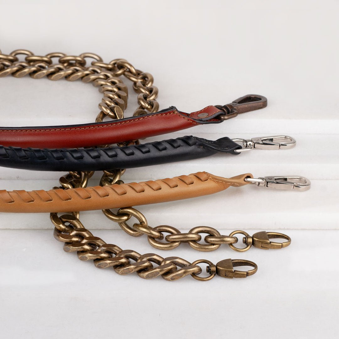 Chunky Curb Antique Brass Chain Strap