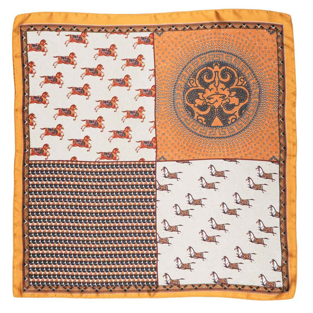 Empire - Stylized Equestrian Scarf in Apricot