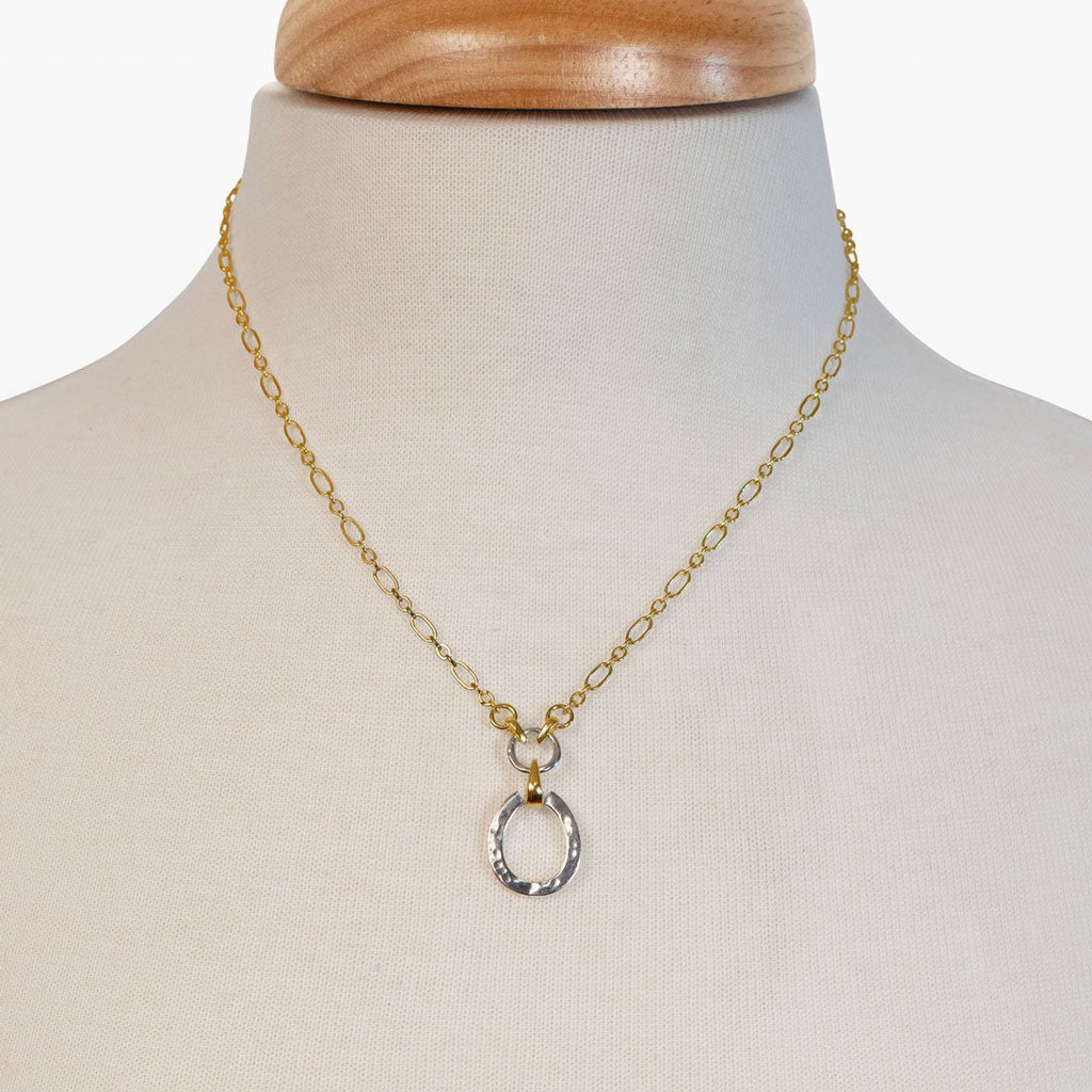 Equinox - Two Tone Equestrian Horseshoe Necklace