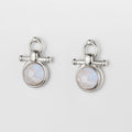 Adele - Moonstone Horse Bit Equestrian Earring in Silver