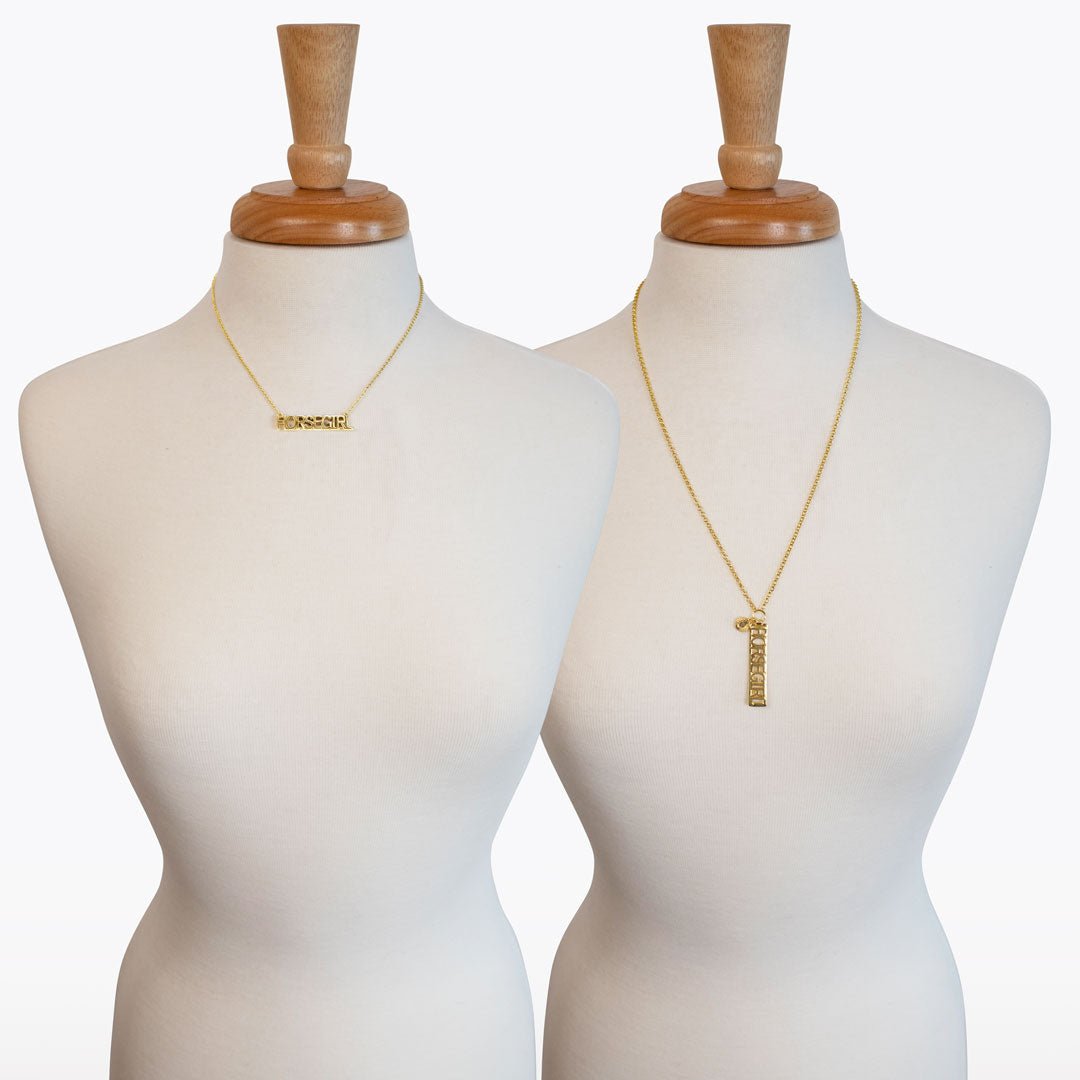 Horse Girl - Equestrian Dog Tag Necklace in Gold