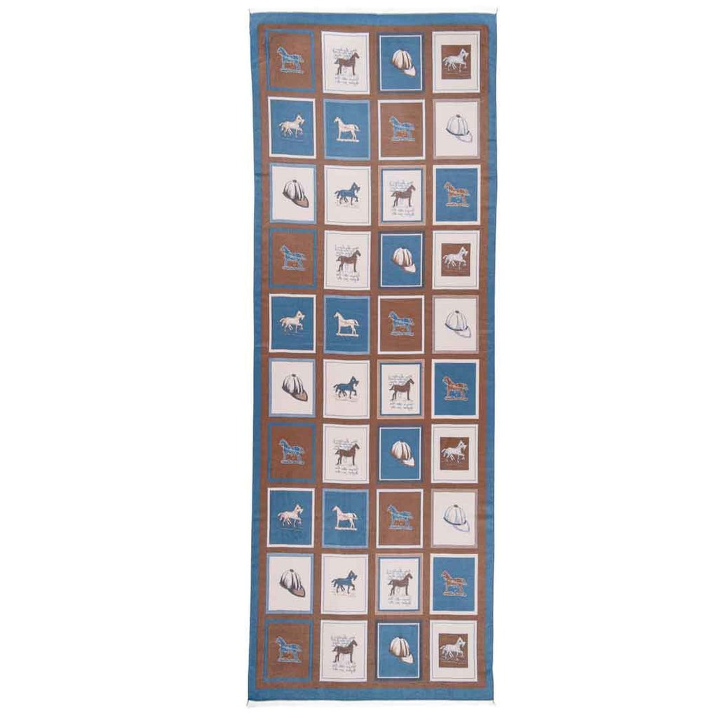 Hunt Club -  Equestrian Motif Luxe Shawl