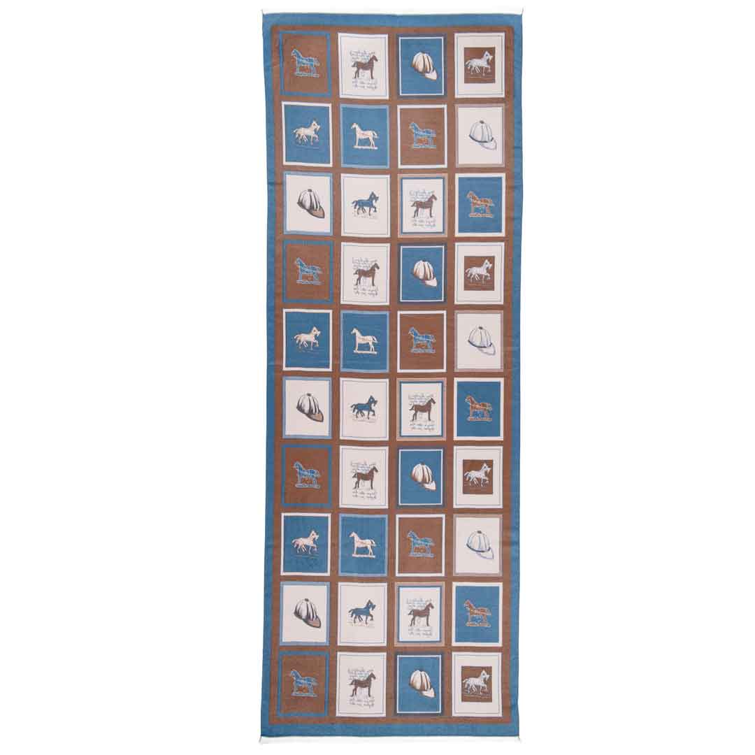 Hunt Club -  Equestrian Motif Luxe Shawl