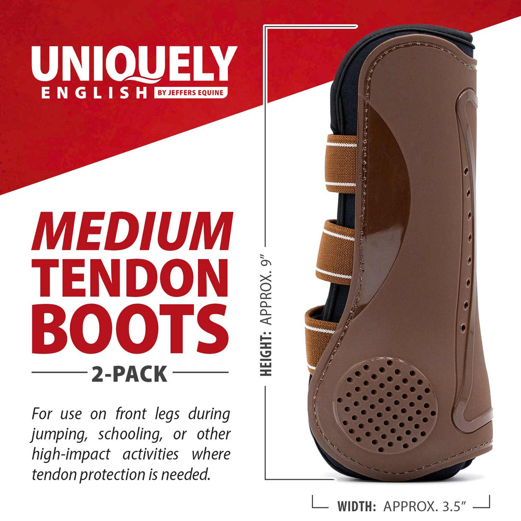 Jeffers Uniquely English Horse Tendon Boots, 2-Pack