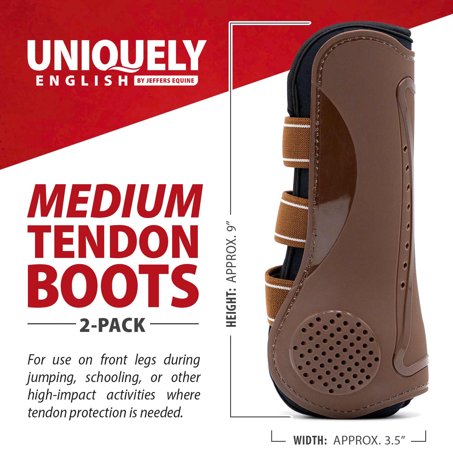 Jeffers Uniquely English Horse Tendon Boots, 2-Pack