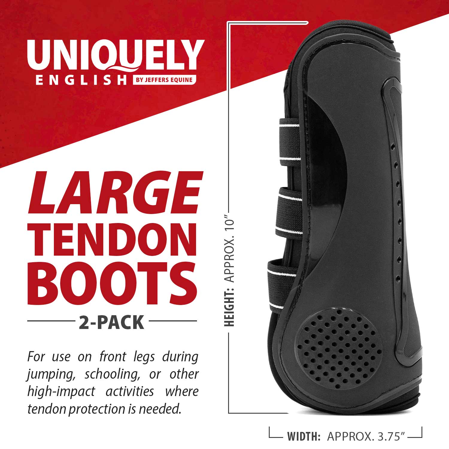 Jeffers Uniquely English Horse Tendon Boots, 2-Pack