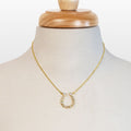 Keepsake - Moonstone Equestrian Horseshoe Necklace in Gold