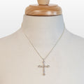 Keepsake - Moonstone Cross Necklace in Silver