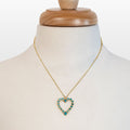 Keepsake - Turquoise Heart Necklace in Gold