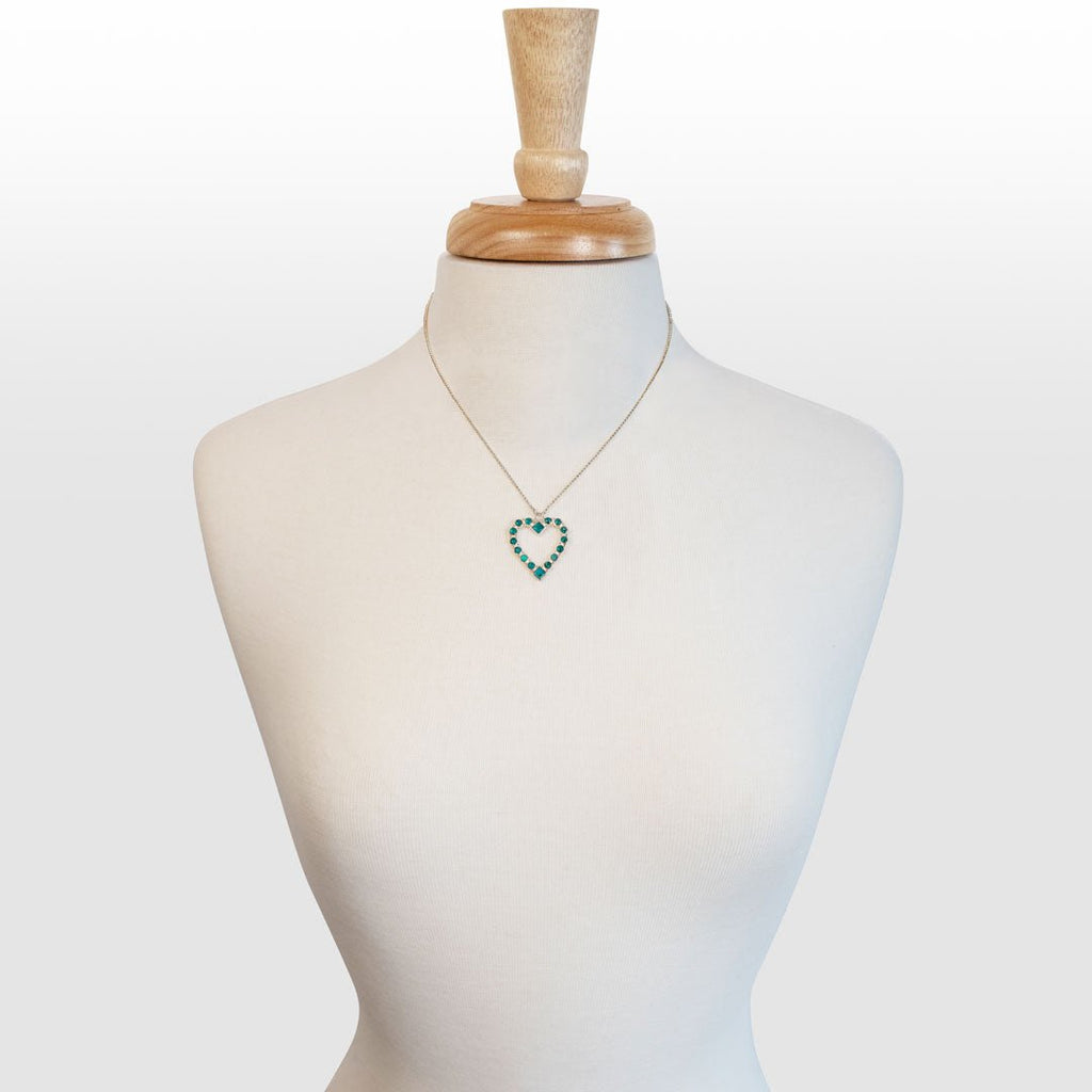 Keepsake - Turquoise Heart Necklace in Silver