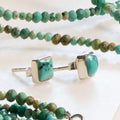 Keepsake -  Square Cut Turquoise stud Earring In Sterling Silver