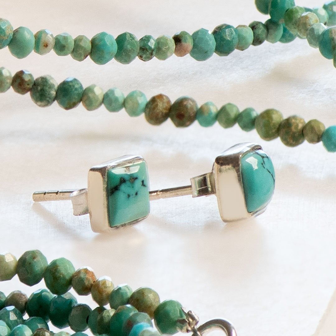 Keepsake - Turquoise Heart Necklace in Silver
