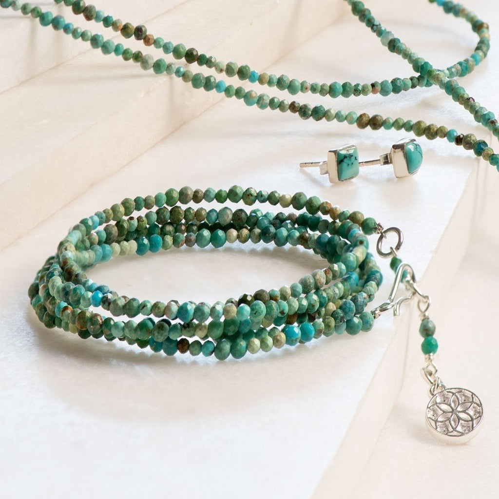Keepsake - Turquoise Heart Necklace in Silver