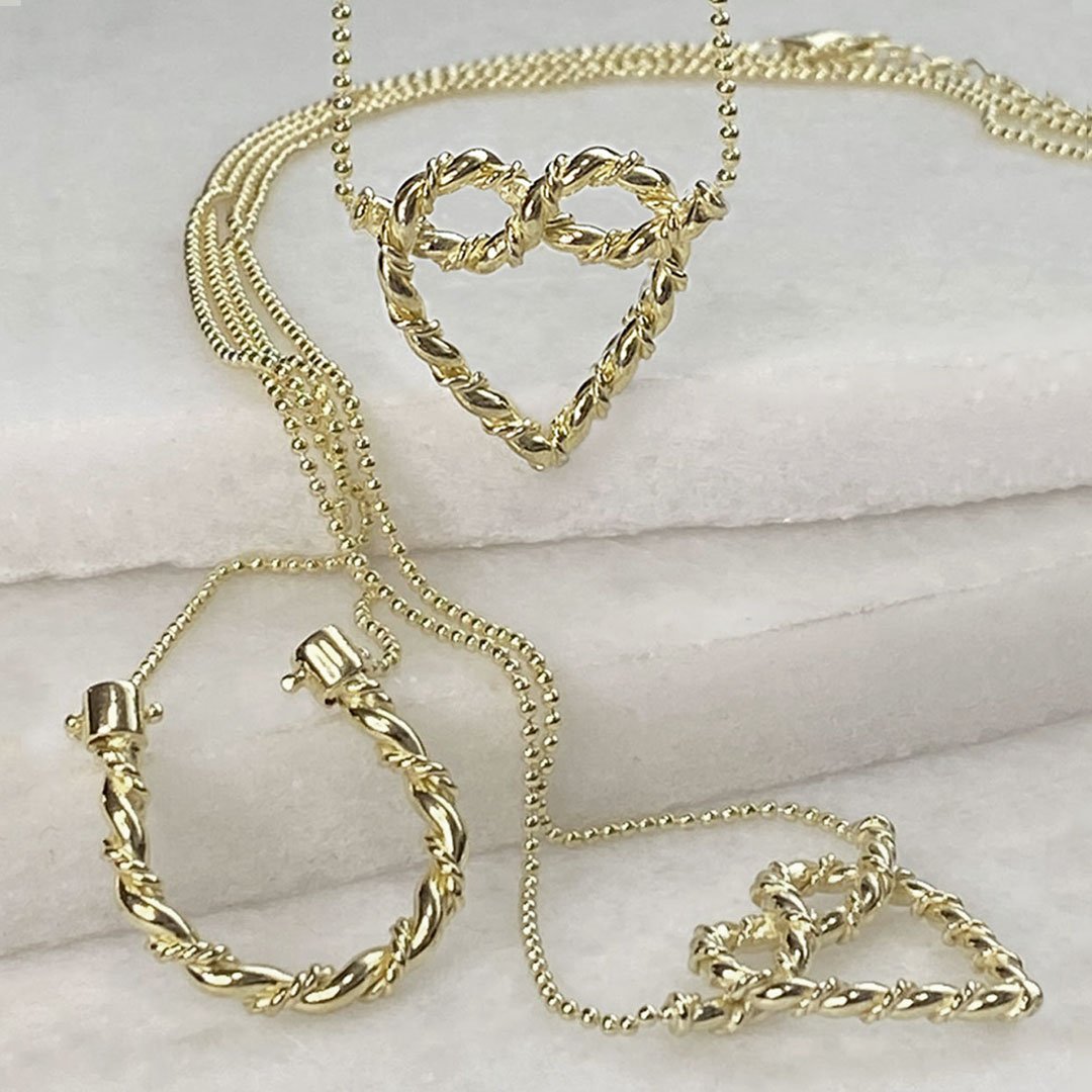 Lariat - Rope Twist Petite Hair Pick in Silver
