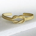 Lariat "Love Me Knot" - Twisted Rope Bracelet in Gold