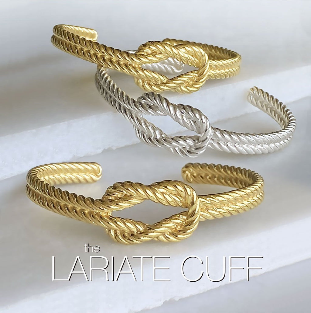 Lariat "Love Me Knot" - Twisted Rope Bracelet in Silver