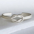 Lariat "Love Me Knot" - Twisted Rope Bracelet in Silver