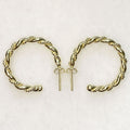 Lariat - Rope Twist Hoop Earring in Gold -Small