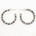 Lariat - Rope Twist Hoop Earring in Silver - Small