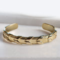 Lexington - Equestrian Laced Rein Wrist Cuff in Gold or Silver