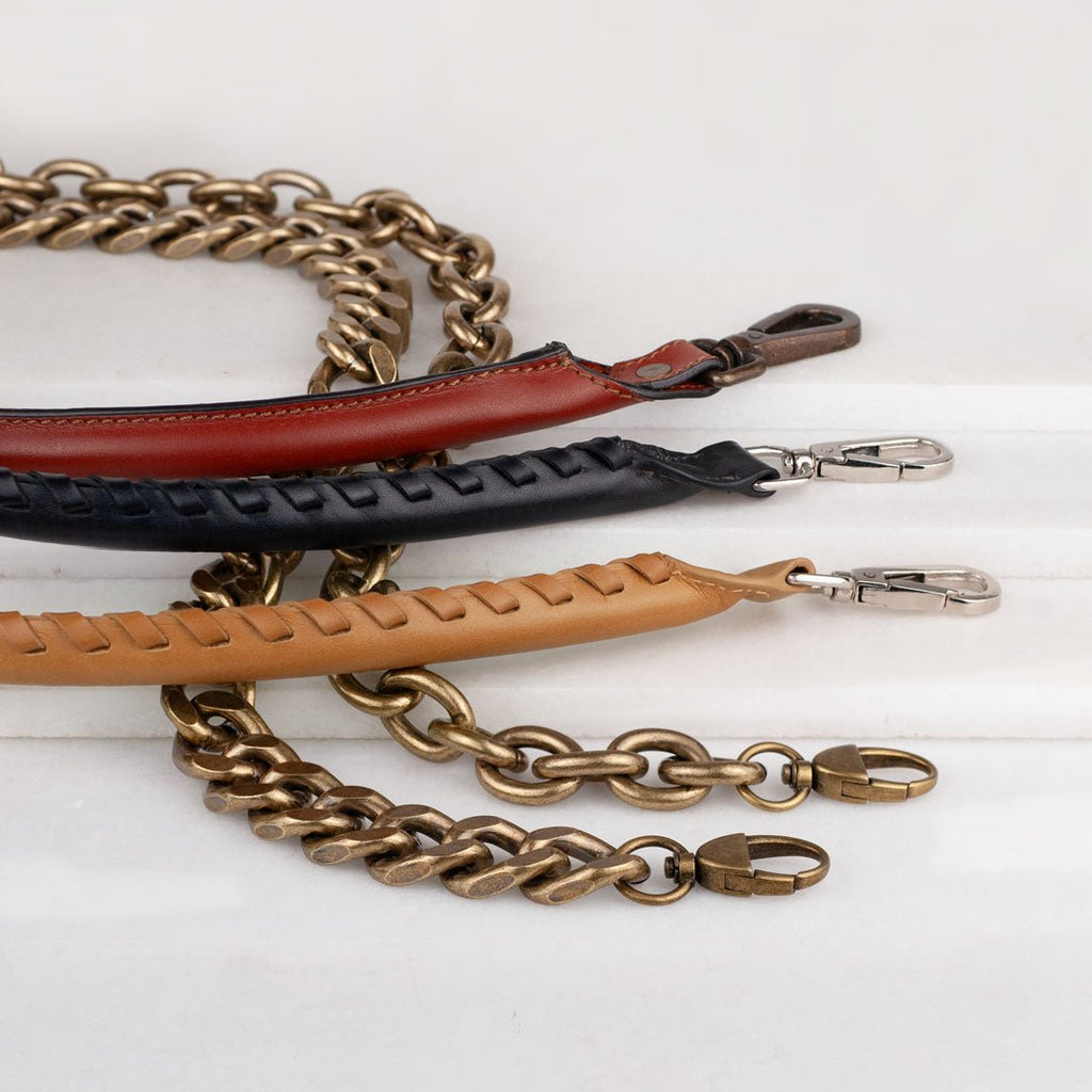 Chunky Loop Antique Brass Chain Strap
