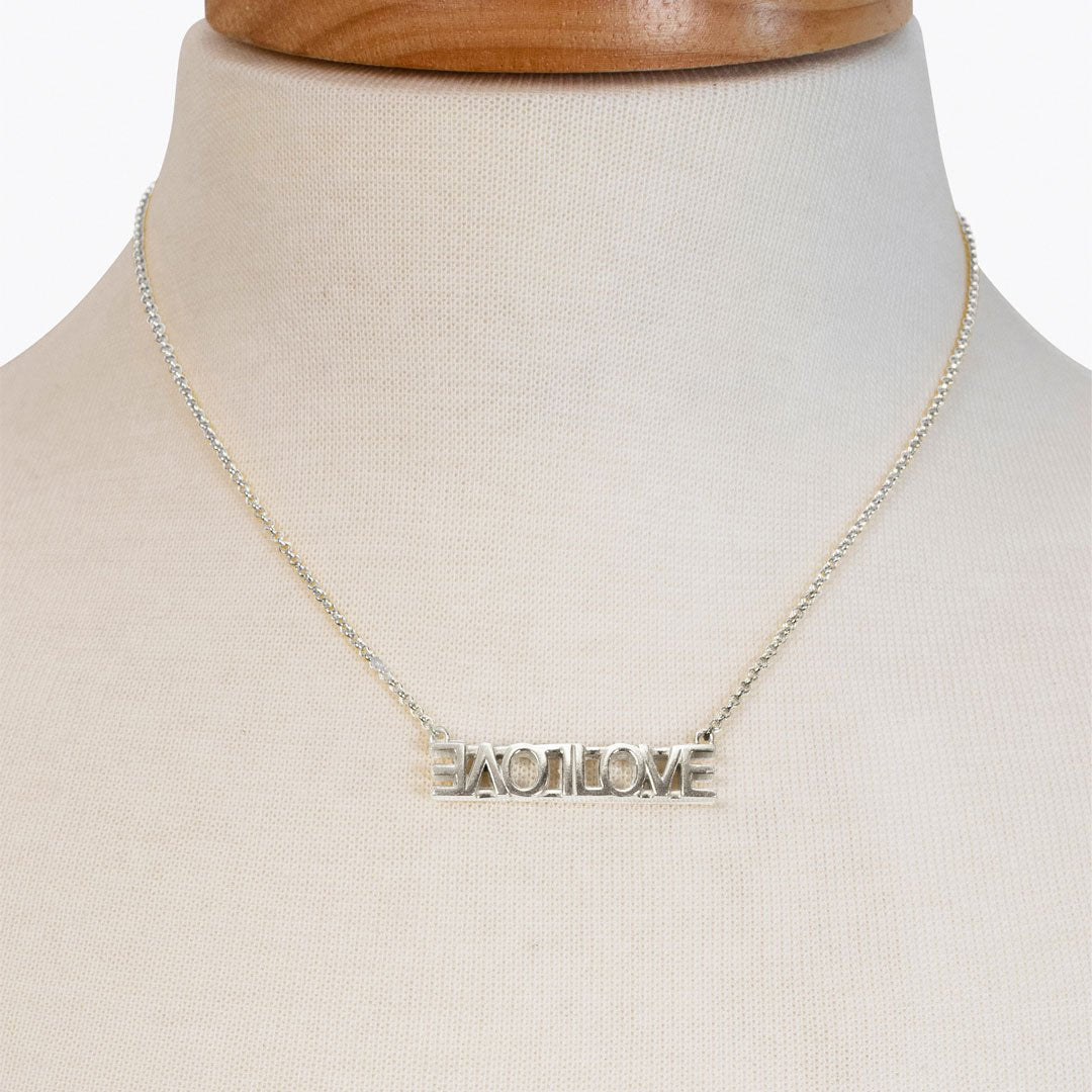 Love - Horseshoe Coin Pendant in Silver