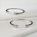 Lucky Nail - Blacksmith Horseshoe Cuff Bracelet in Silver