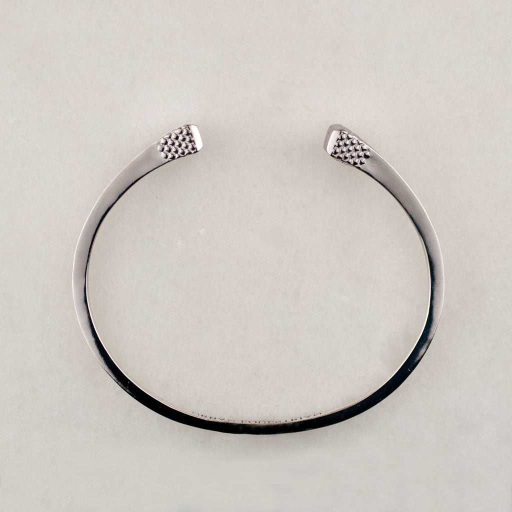 Lucky Nail - Blacksmith Horseshoe Cuff Bracelet in Silver