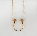 Lucky Nail - Horseshoe Nail Equestrian Necklace in Gold
