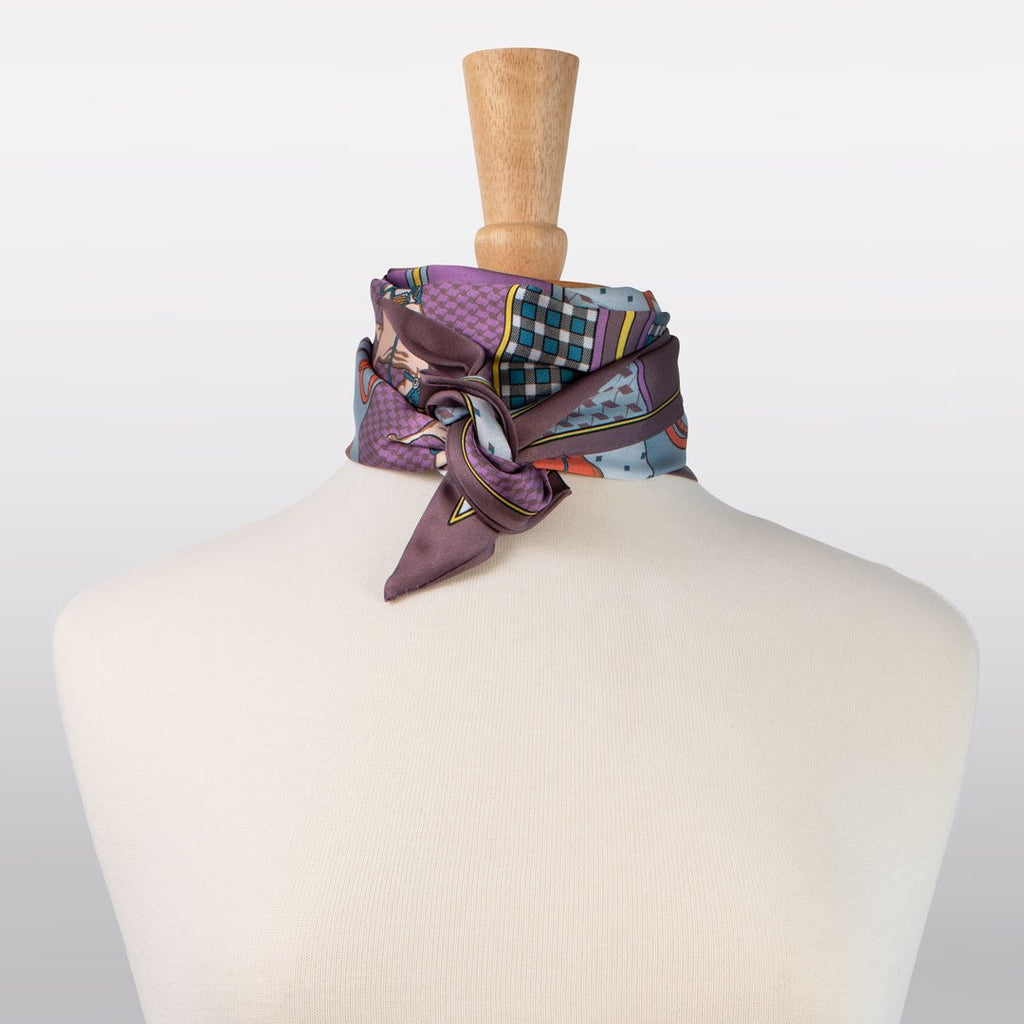 Madrigal - EQ & GEO Multi-Color Equestrian Scarf in Purple