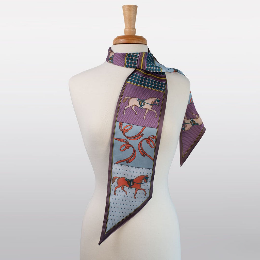 Madrigal - EQ & GEO Multi-Color Equestrian Scarf in Purple