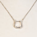 Mesa - Western Horse Stirrup Necklace in Silver