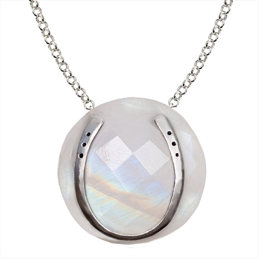 Moonstone Horseshoe Necklace