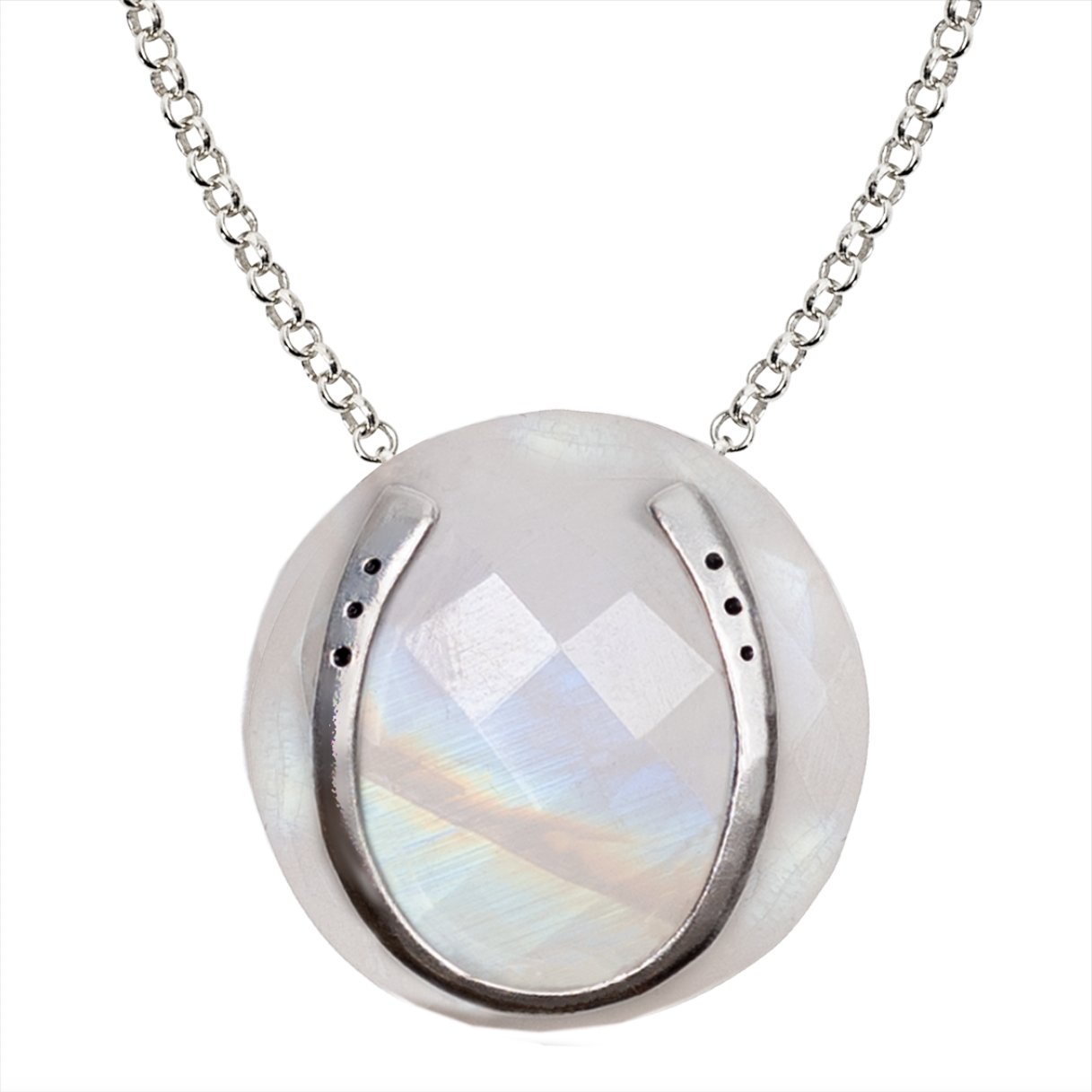 Moonstone Horseshoe Necklace